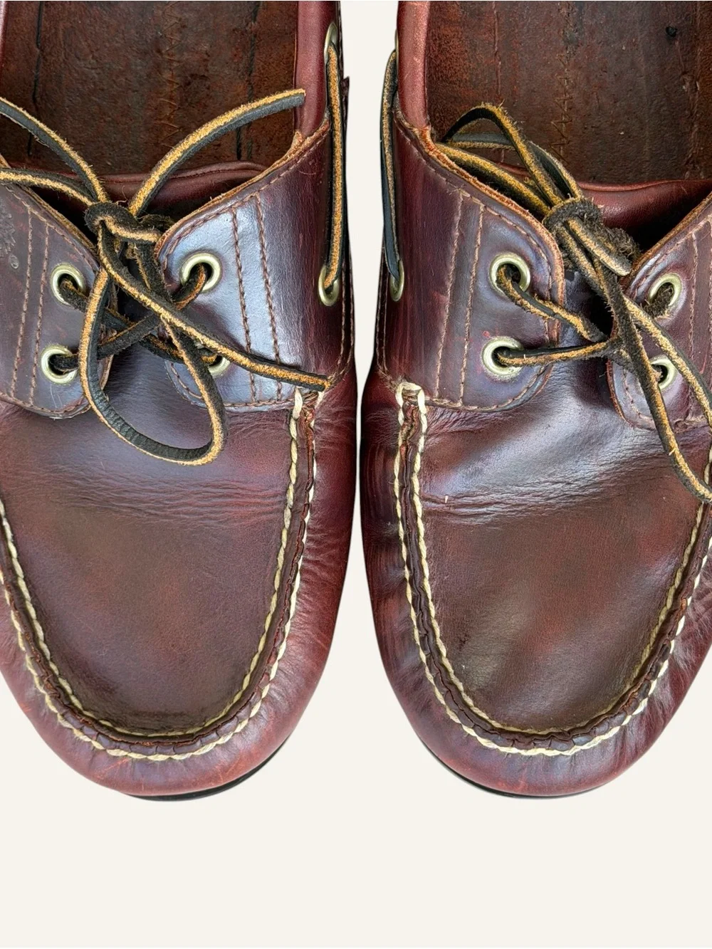 Vintage Timberland - Men’s Classic Leather 2 Eye Boat Shoes in Brown Size 11 M